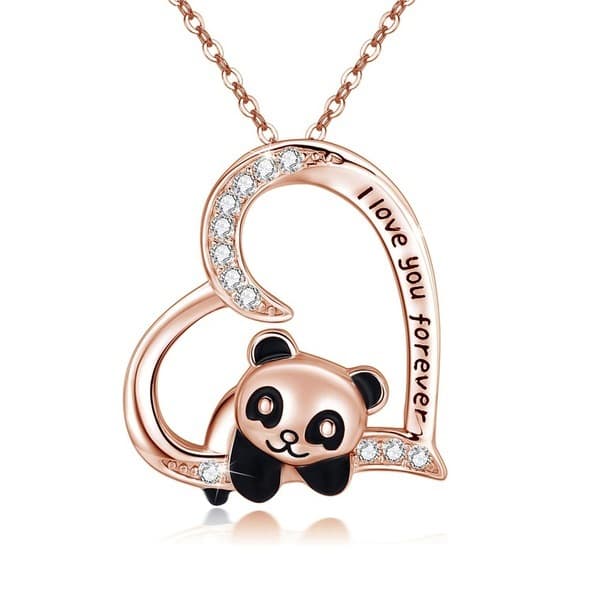 Collar colgante de panda en aleación