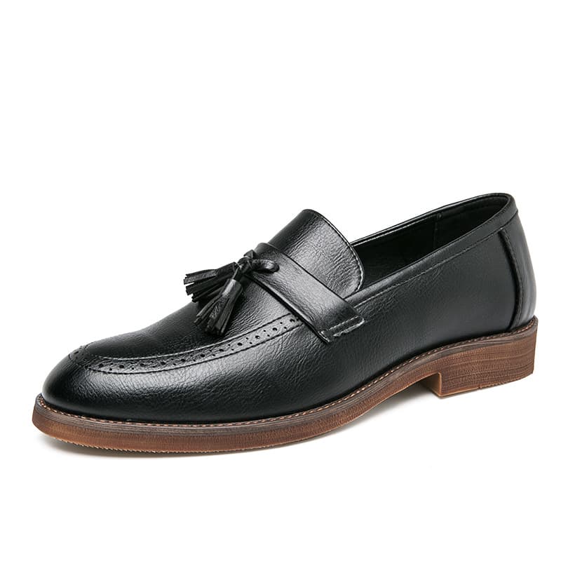 Zapatos casual con borla y suela de cuero genuino