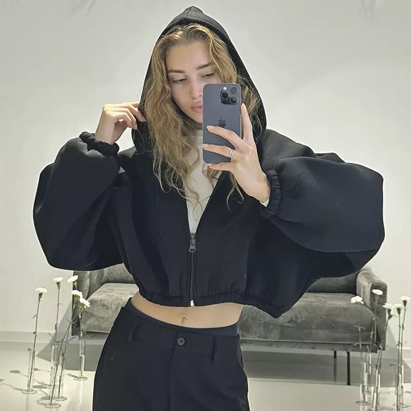 Sudadera mujer colores sólidos casual