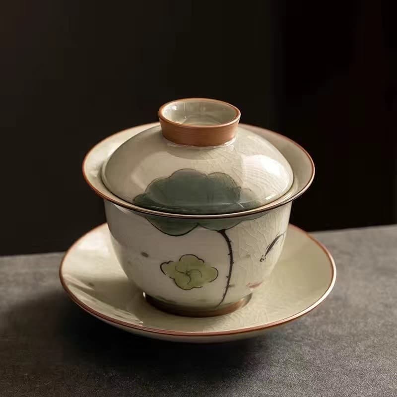 Gaiwan de porcelana pintado a mano para preparar té