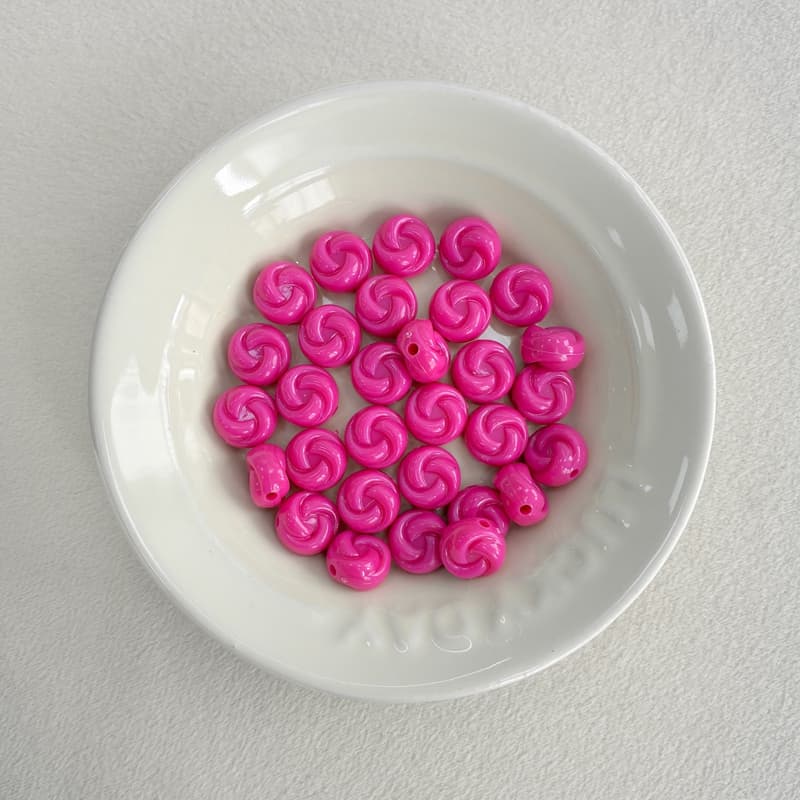 Cuentas espiral PS color sólido para artesanía DIY