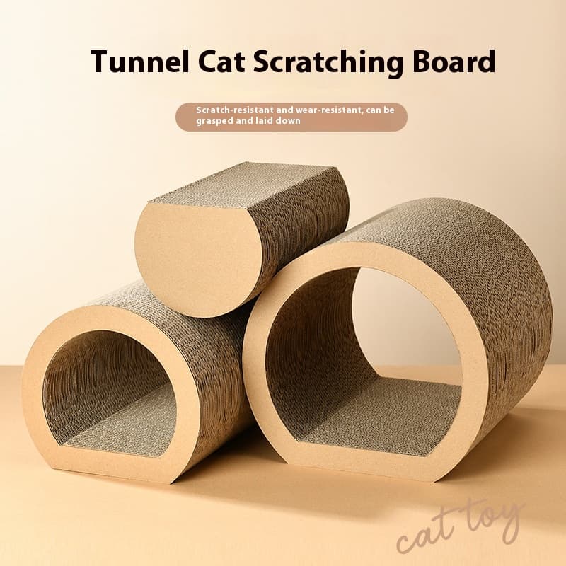 Arenero para gatos con túnel, set de tres piezas