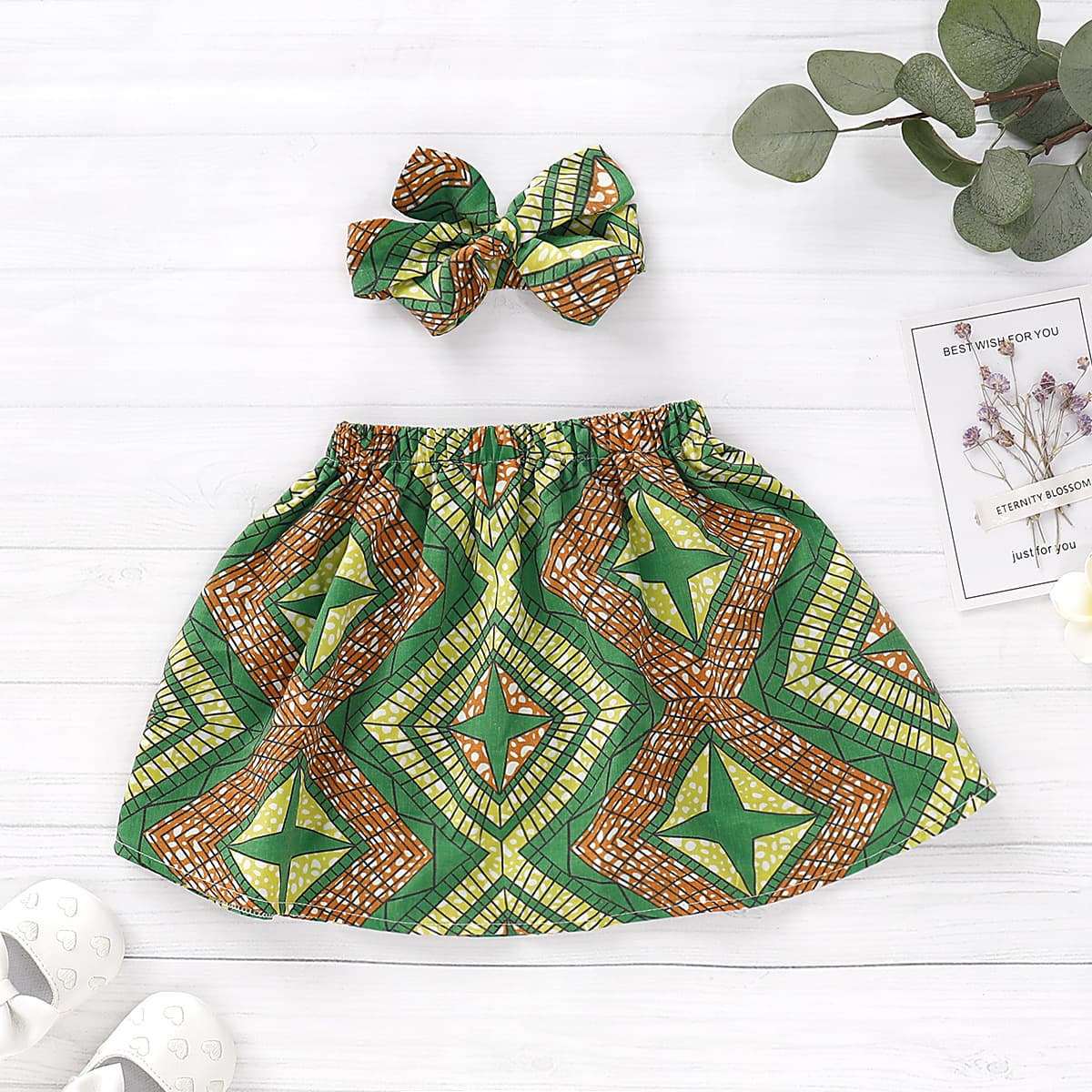 Falda infantil con estampado étnico