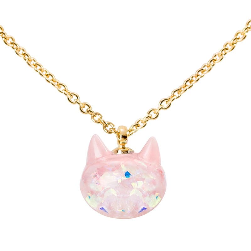 Collar colgante con gato y estrella decorativa