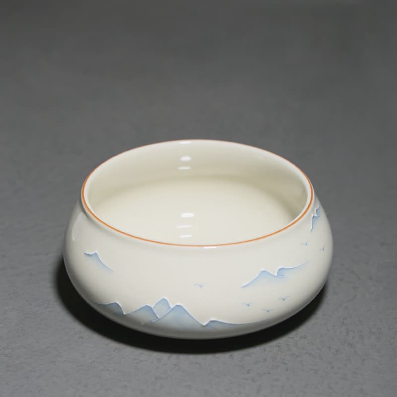 Cuenco de té de cerámica pintado a mano