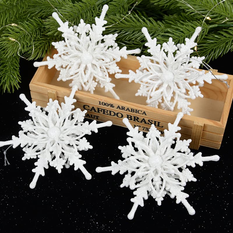 Adornos navideños 3D copo de nieve helado