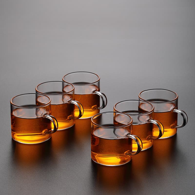 Taza de té de vidrio borosilicato, resistente al calor