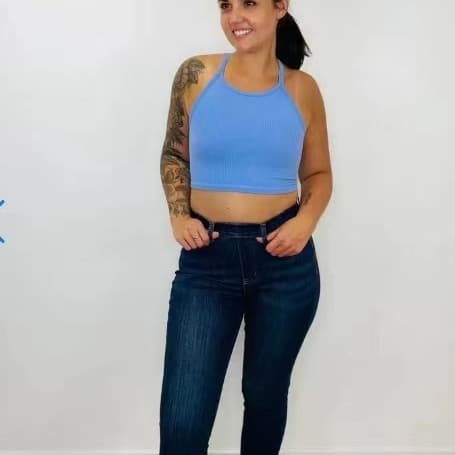 Pantalones vaqueros elásticos slim fit para mujer