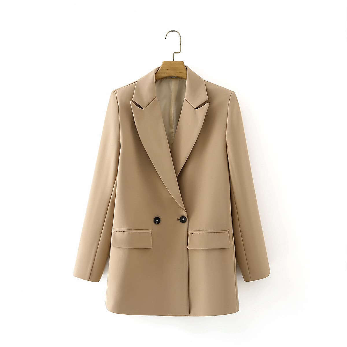 Chaqueta de traje suelta con doble pecho