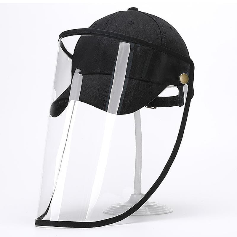 Gorra de béisbol con mascarilla removible de PVC