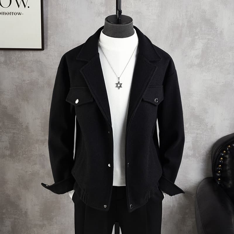 Chaqueta de pana con cuello solapa suelta