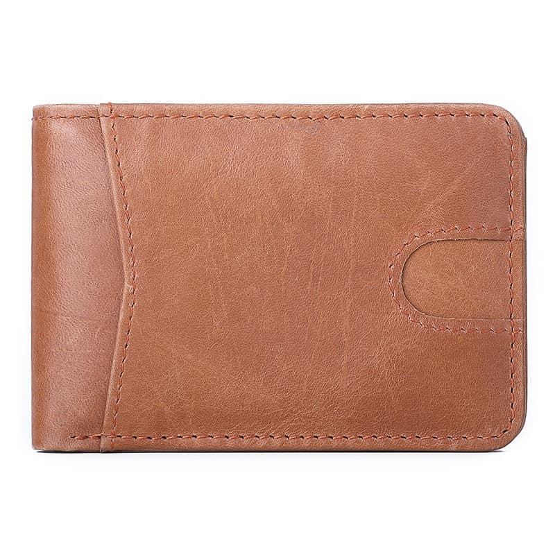 Cartera de cuero para hombre con protección RFID