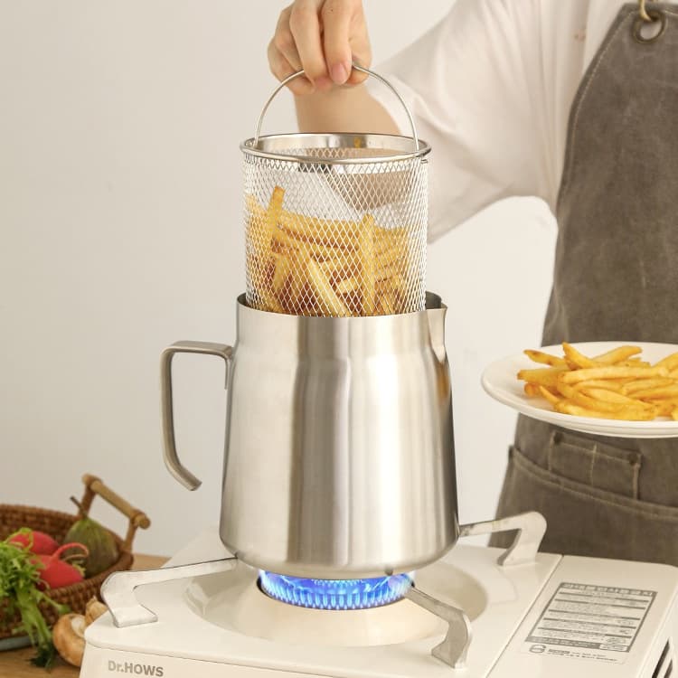 Recipiente filtrador de aceite en acero inoxidable 304