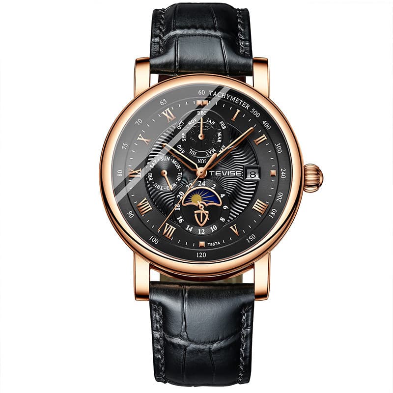Reloj mecánico casual para hombre con tourbillón