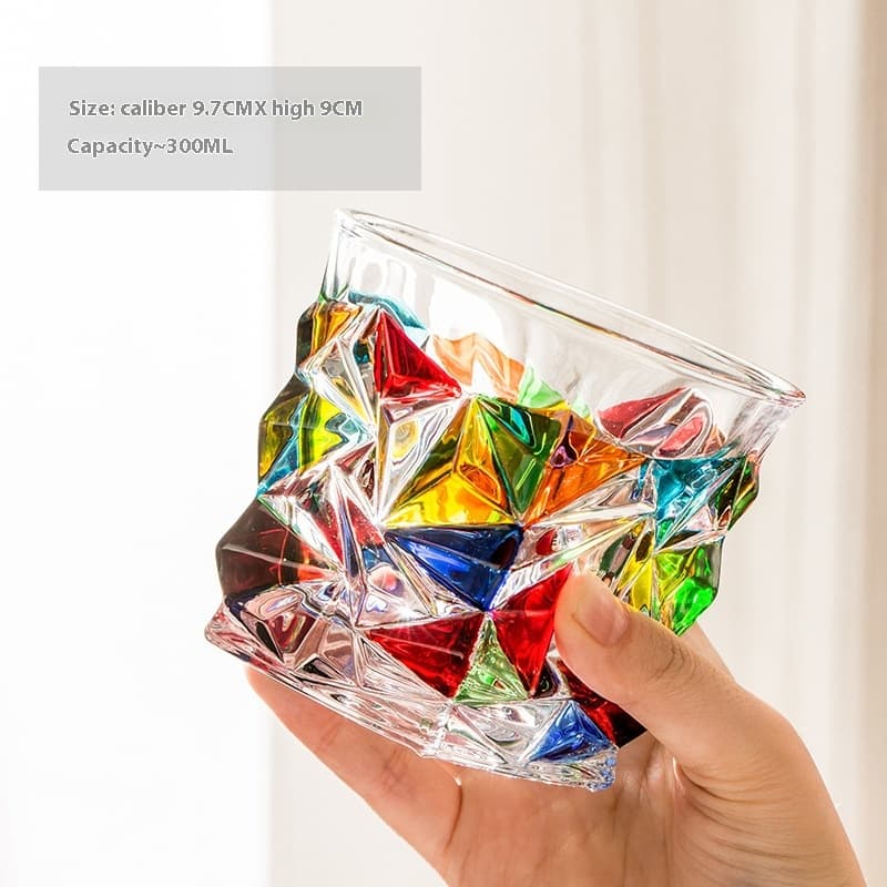 Vasos de cristal pintados a mano