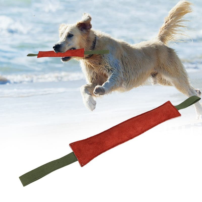 Palo masticable para perro de cuero de vaca
