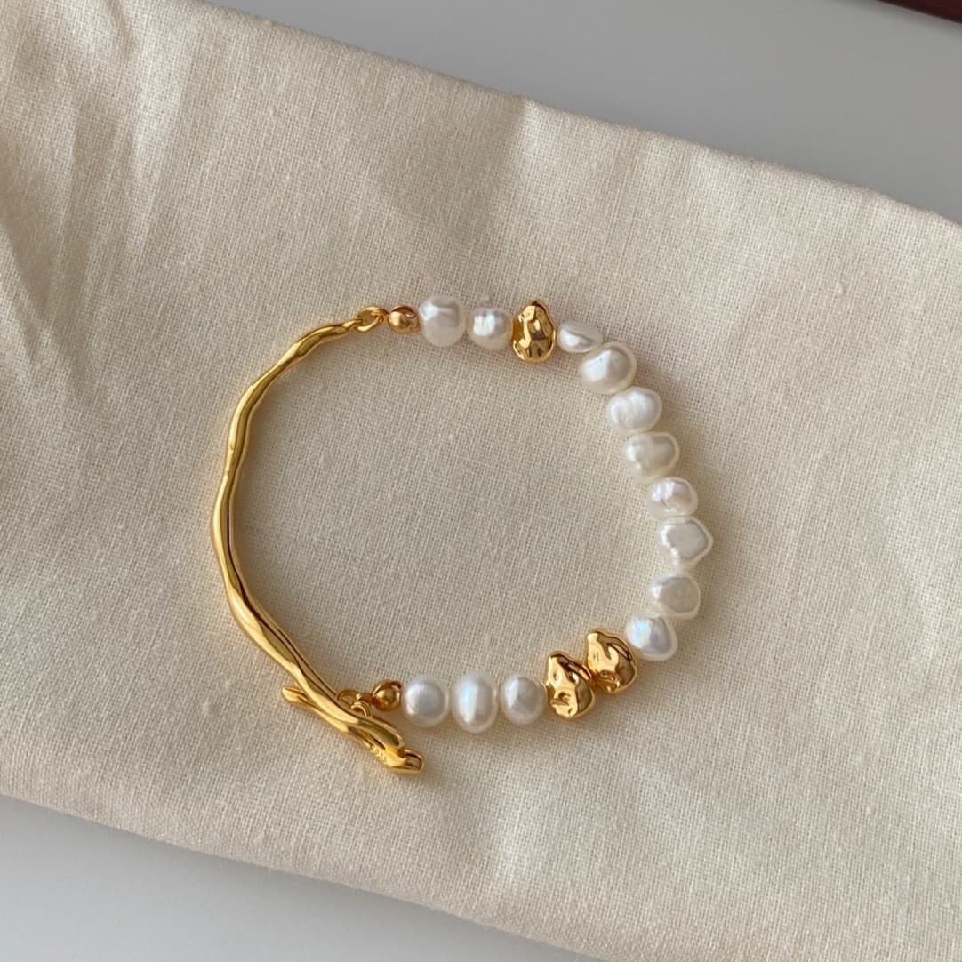 Pulsera retro parches diseño francés para mujer