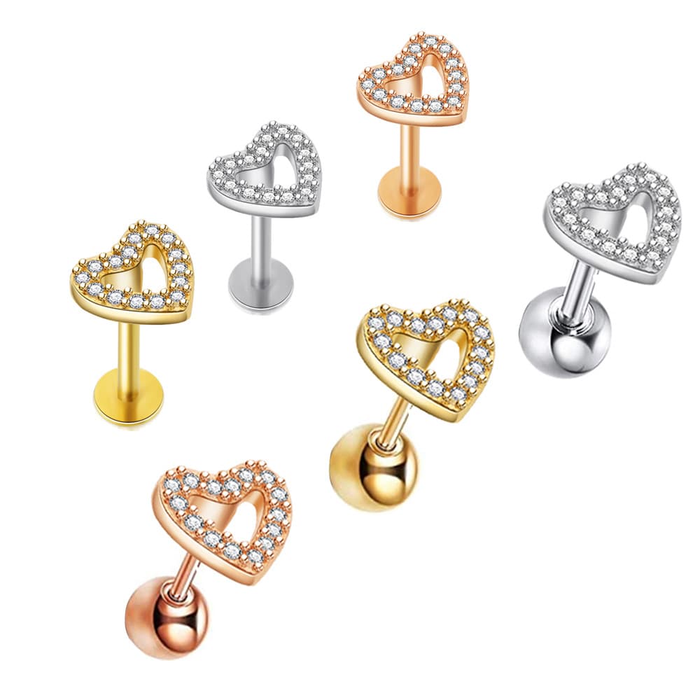 Aretes de acero inoxidable para piercing