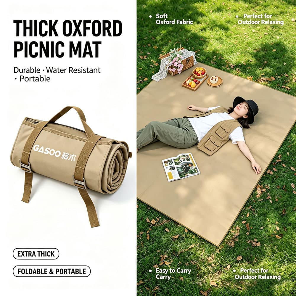 Manta de picnic Oxford impermeable plegable grande