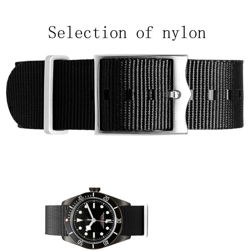Correa de reloj nylon con hebilla tipo pasador