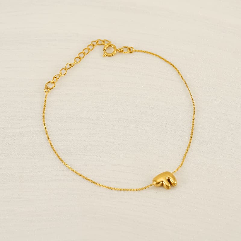 Pulsera de acero inoxidable con 26 letras personalizables