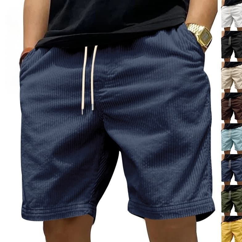 Pantalones cortos casuales de pana