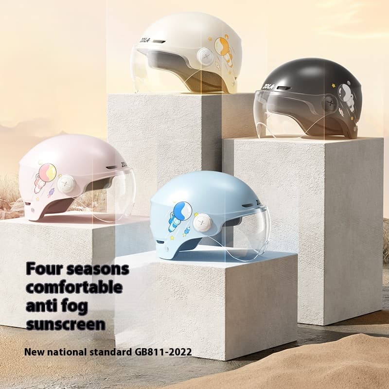 Casco semiabierto de verano para motocicleta eléctrica