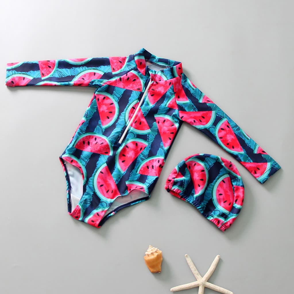 Traje de baño infantil estampado sandía
