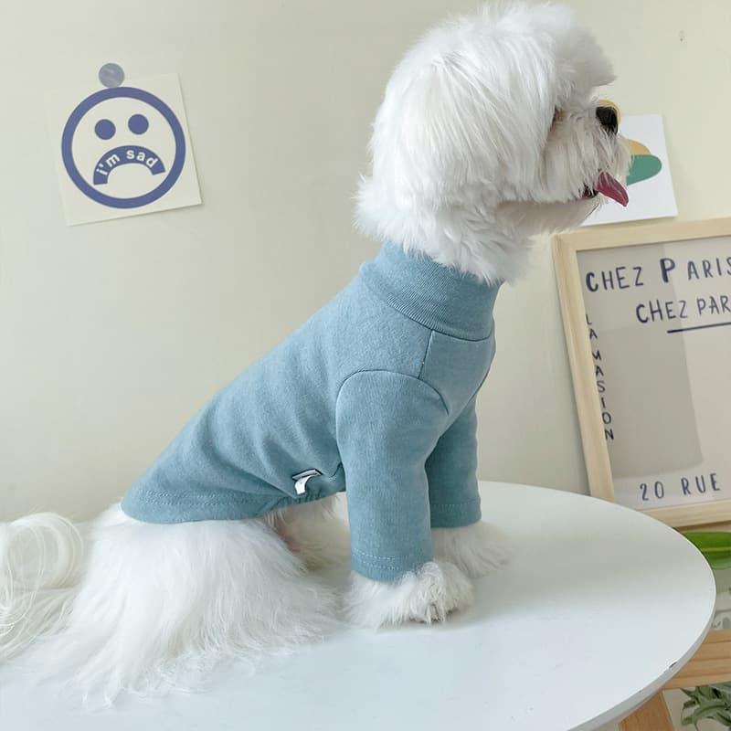Camiseta de cuello alto ajustada para mascotas