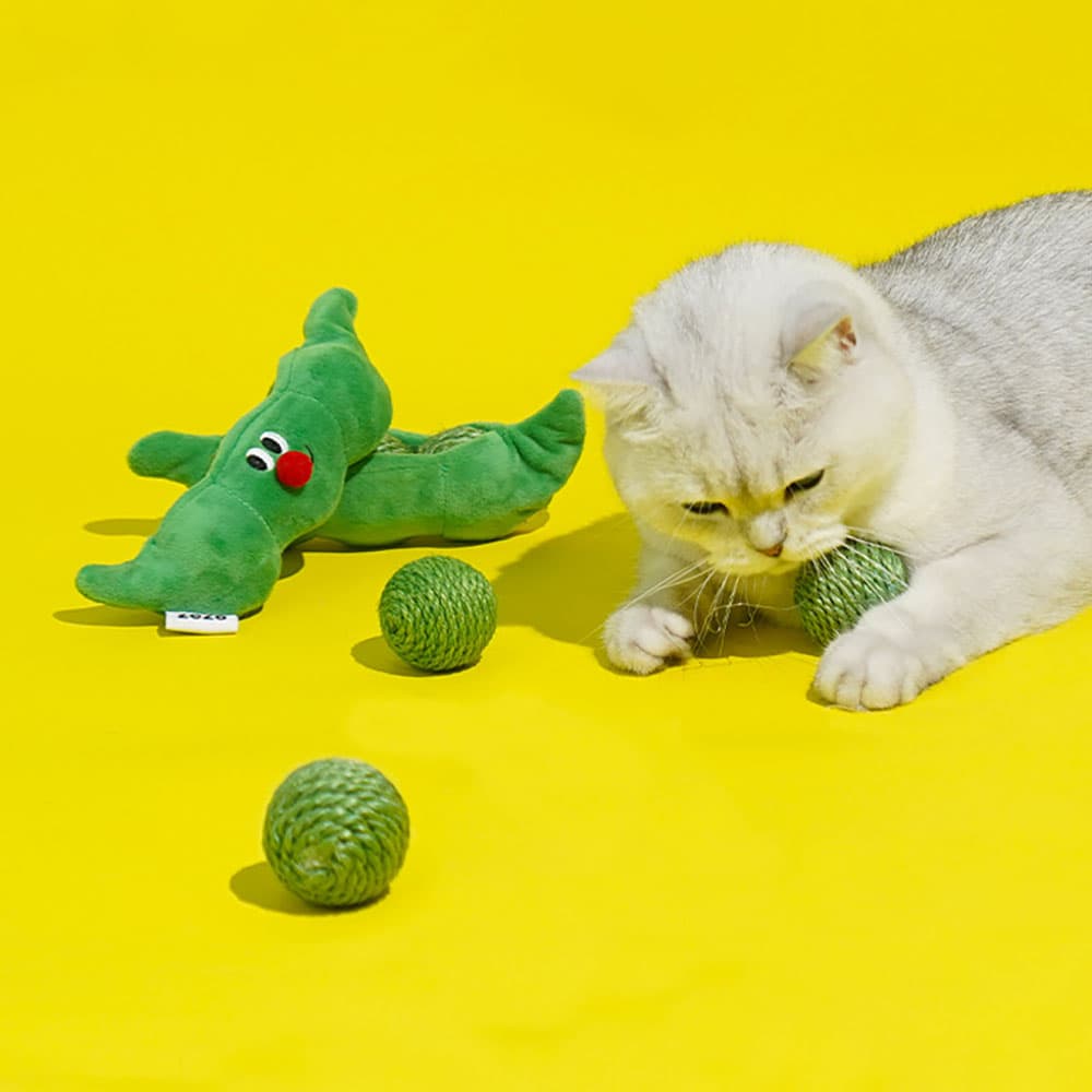 3 pelotas de juguete para gatos con cuerda de sisal