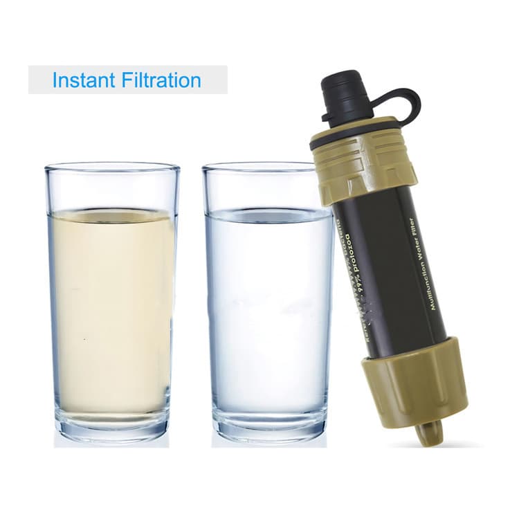 Filtro portátil compacto para agua con pajita purificadora