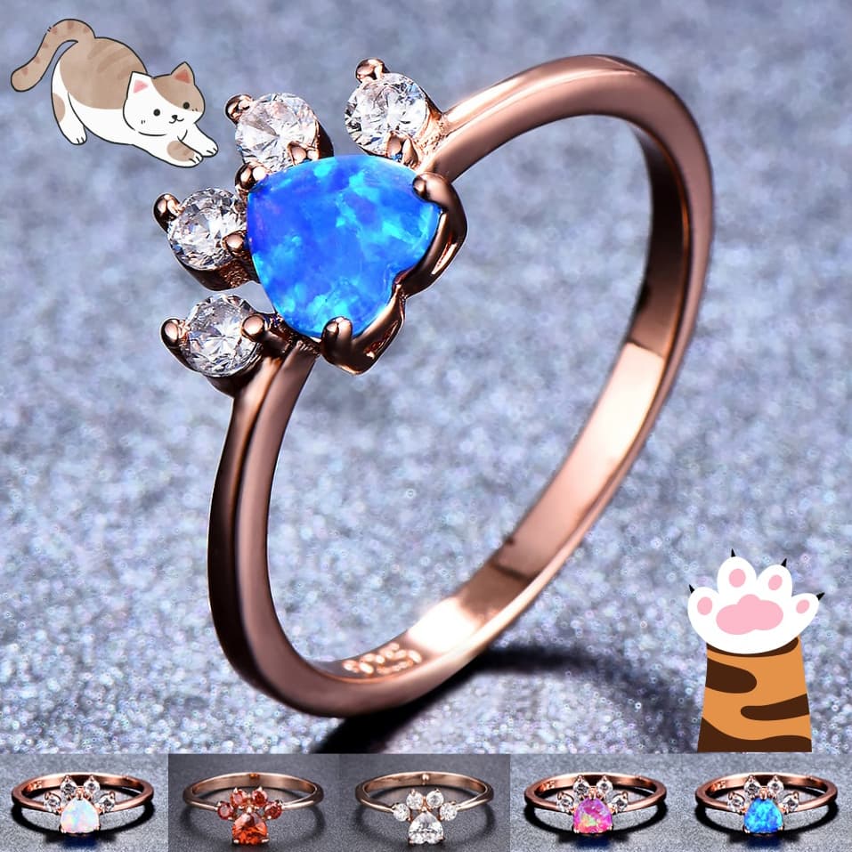 Anillo garra de gato con diamantes para mujer