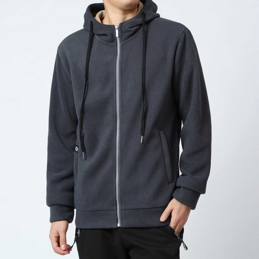 Abrigo polar con capucha para hombre uso exterior