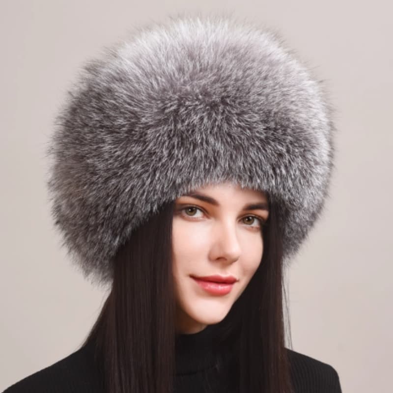 Gorro de invierno de cuero genuino con protección para oídos