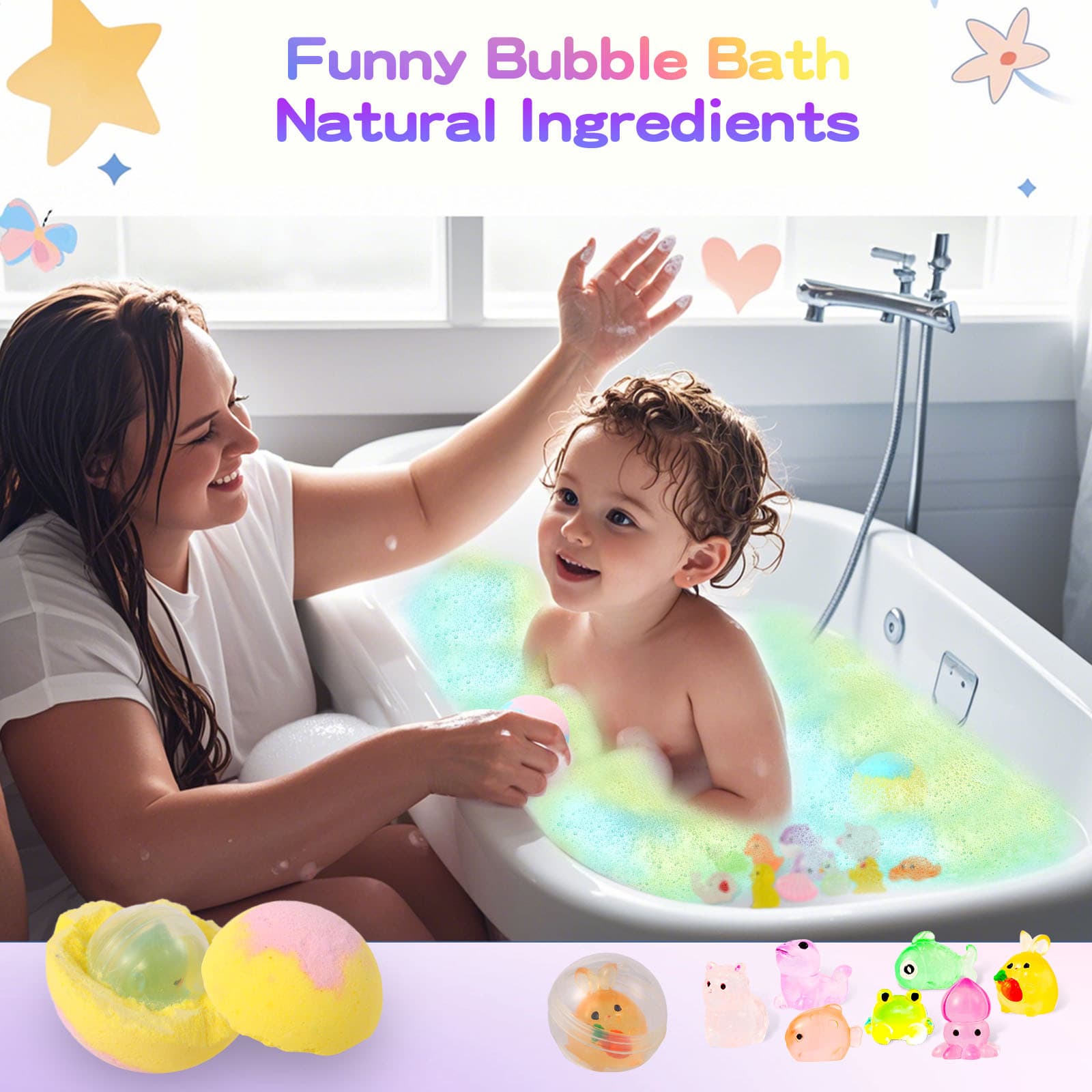 Bombas de baño luminiscentes en forma de muñeca