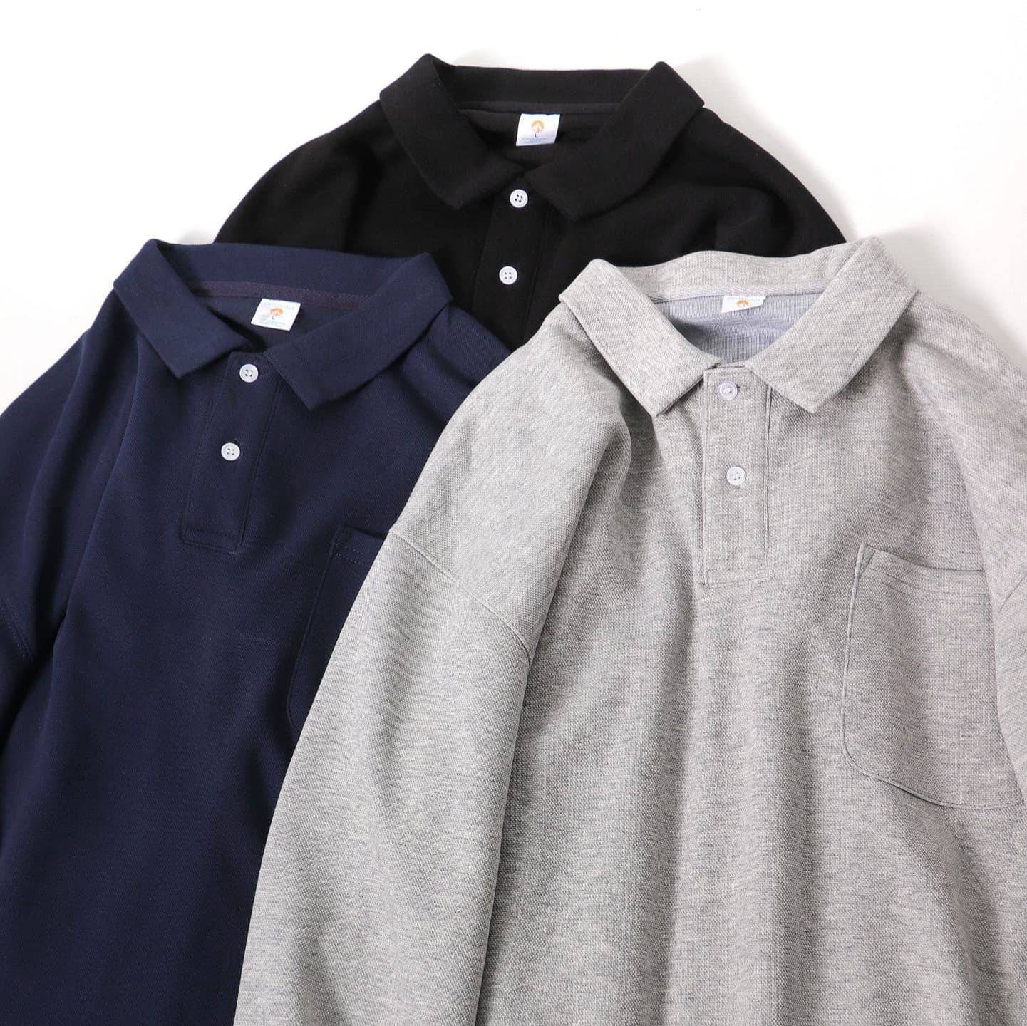 Polo manga larga holgado estilo americano moderno