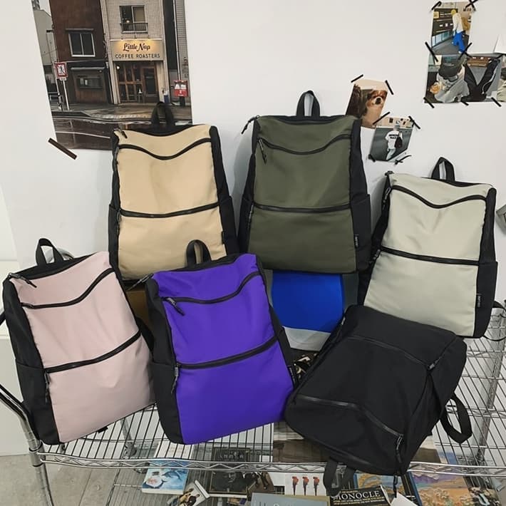 Mochila unisex de moda simple y gran capacidad