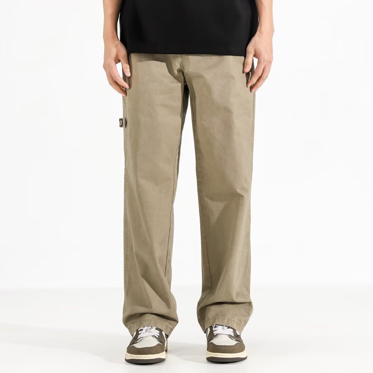 Pantalón holgado versátil cintura media para mujer