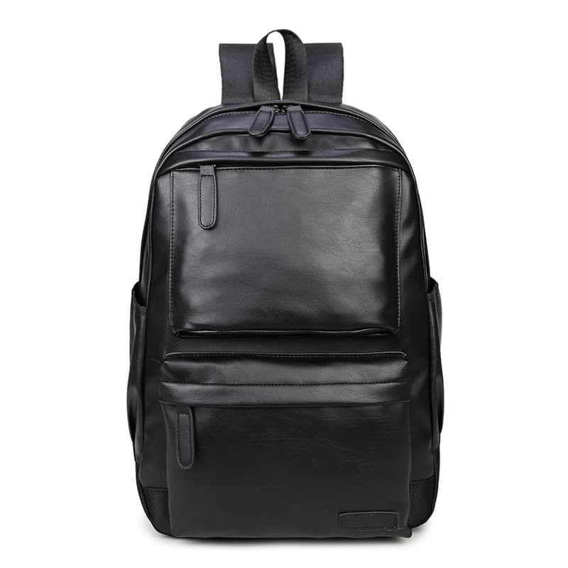 Mochila de viaje para hombre de cuero PU impermeable