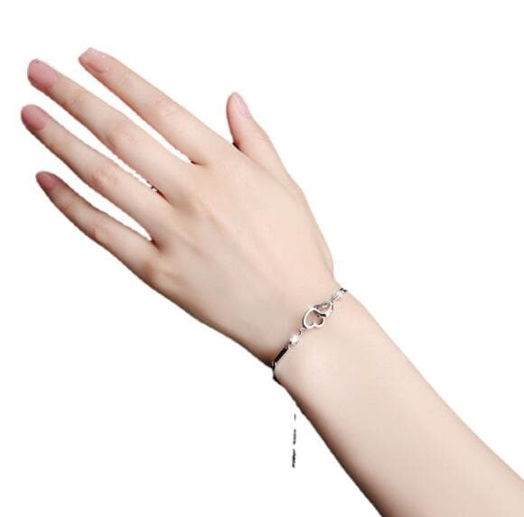 Pulsera de plata esterlina 925 con dijes para mujer
