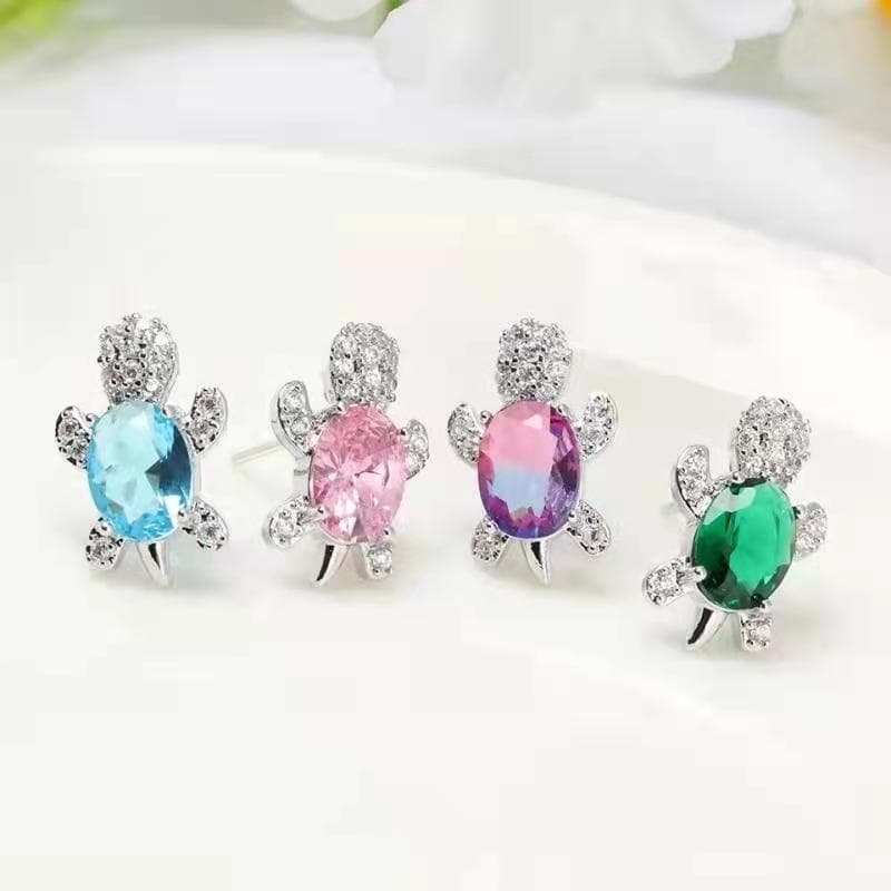 Aretes tipo perno con diseño de animalitos lindos