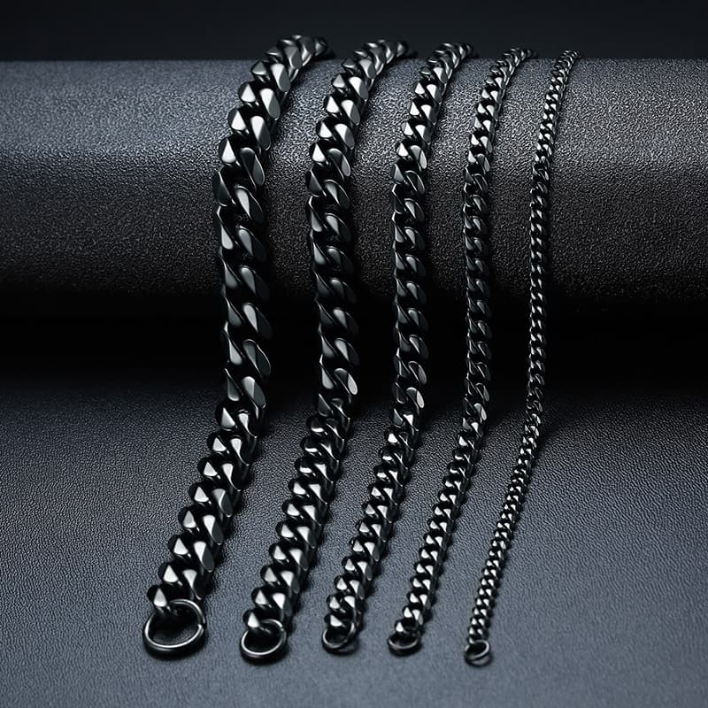 Pulsera cubana acero titanio resistente