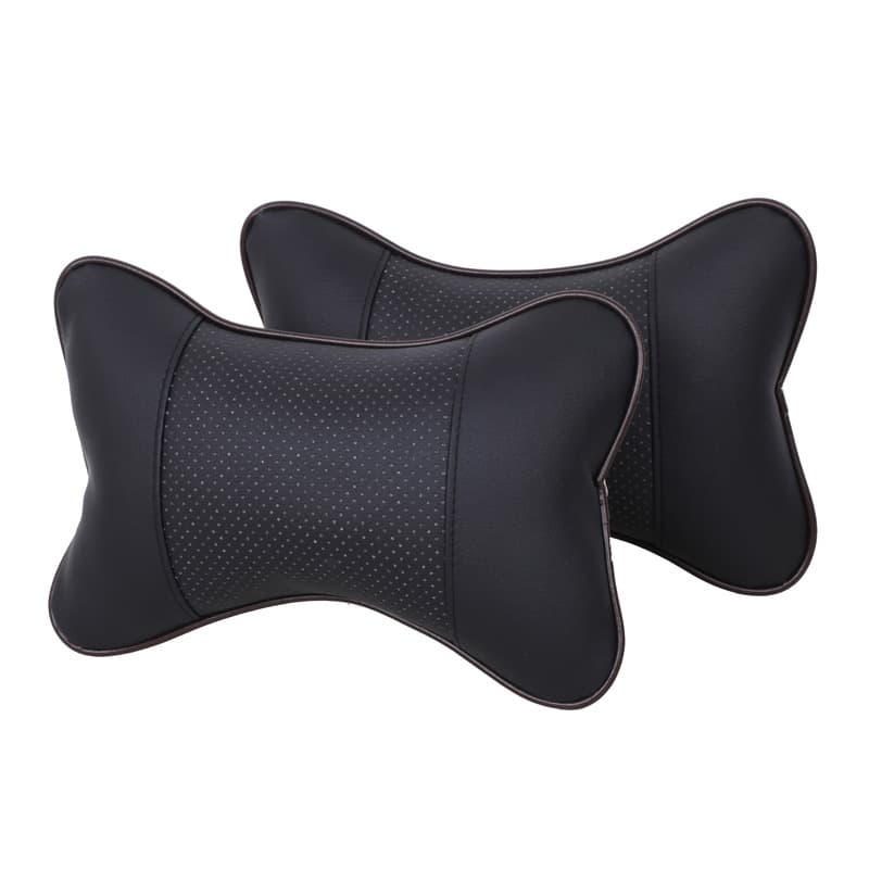 Almohada de cuello para auto cuero 2 piezas