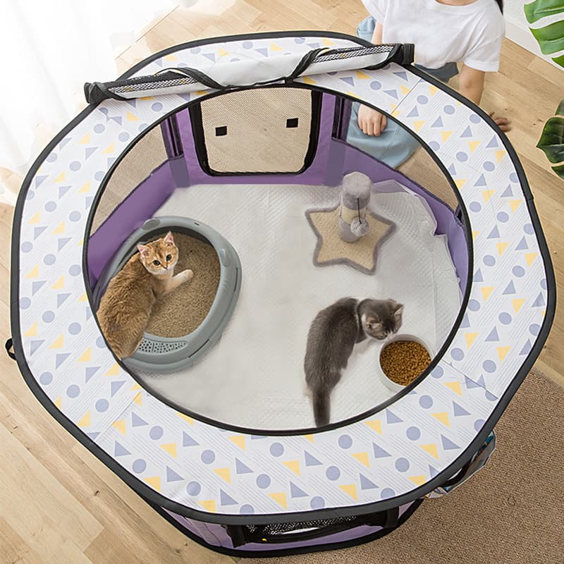 Tienda de parto plegable para gatas