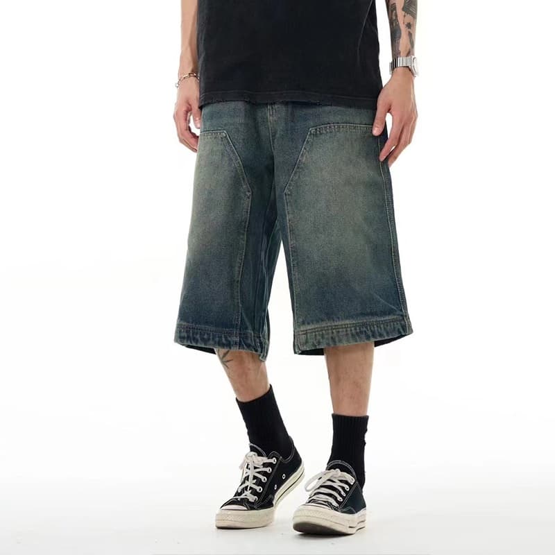 Pantalones cortos vaqueros holgados para hombre