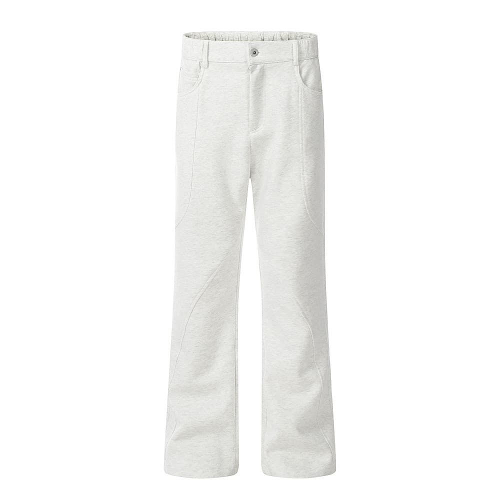 Pantalones casuales holgados con costura de contraste