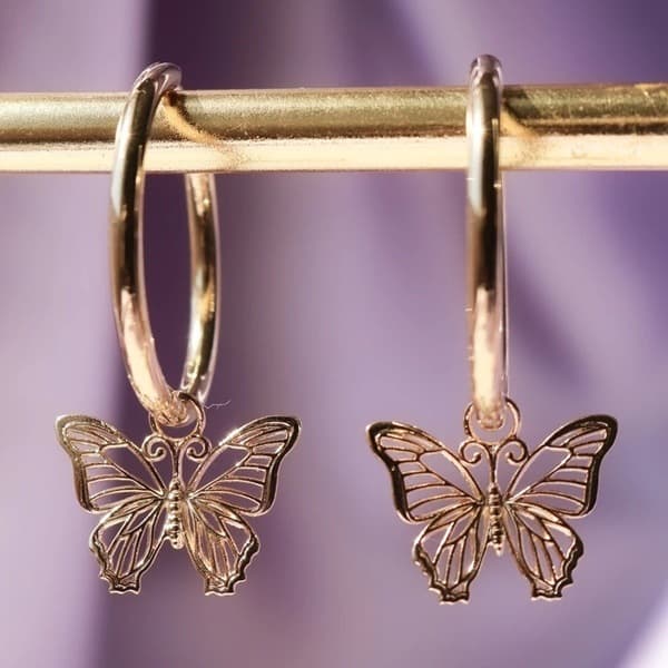 Aretes mariposa exquisitos
