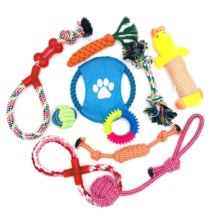 Juego de juguetes para perro de cuerda de algodón