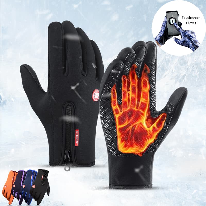 Guantes de invierno para moto con pantalla táctil