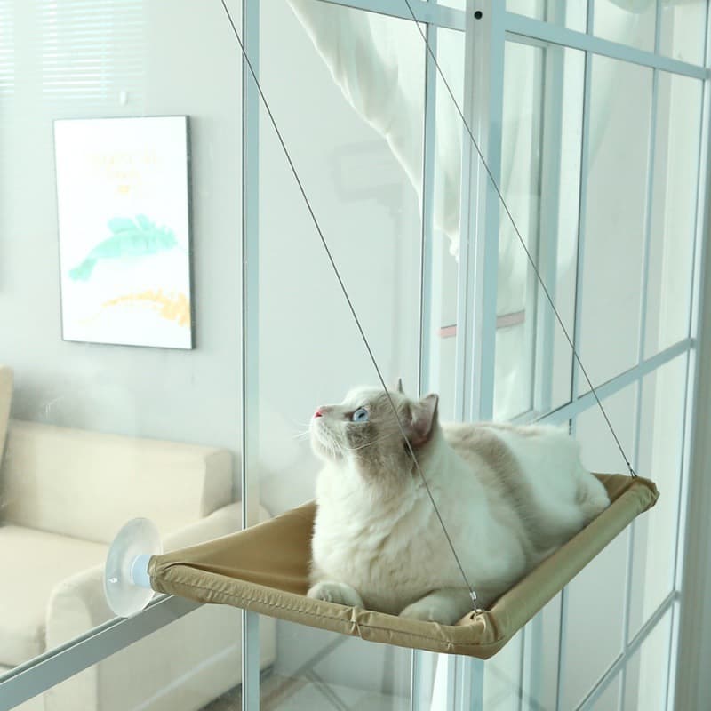 Cama columpio para gatos con ventosas de varias estaciones